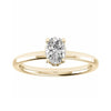 luxury oval yellow gold hidden halo lab grown diamond engagement ring