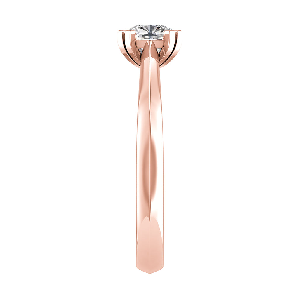 Cushion 18K Rose Gold Lab Grown Solitaire