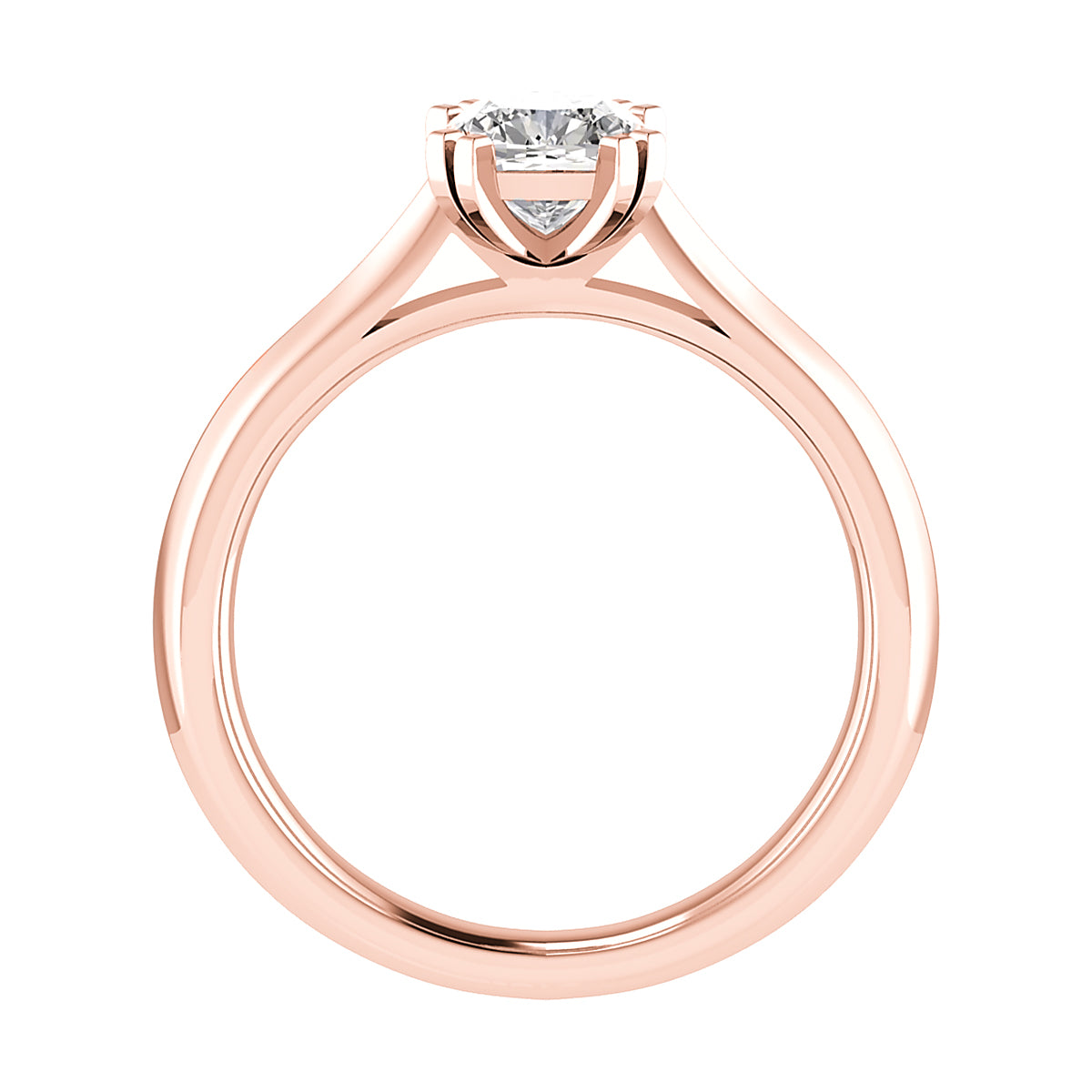 Cushion 18K Rose Gold Lab Grown Solitaire