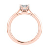 Cushion 18K Rose Gold Lab Grown Solitaire