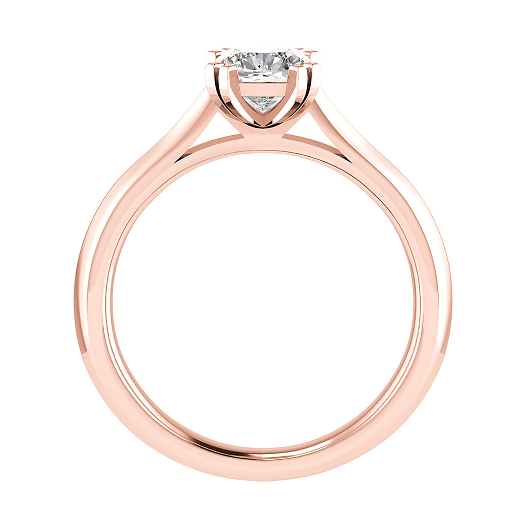 Cushion 18K Rose Gold Lab Grown Solitaire