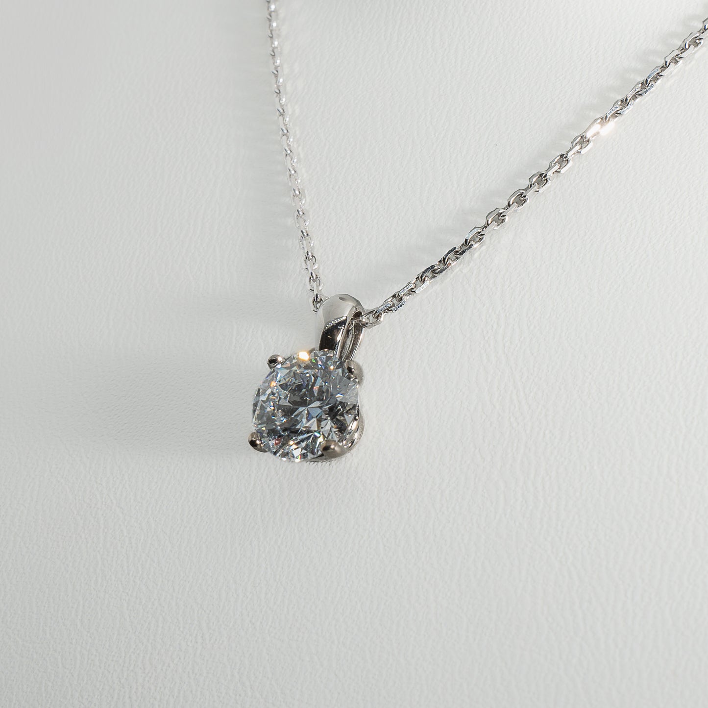 2ct Lab-Grown Diamond Pendant | 18k White Gold