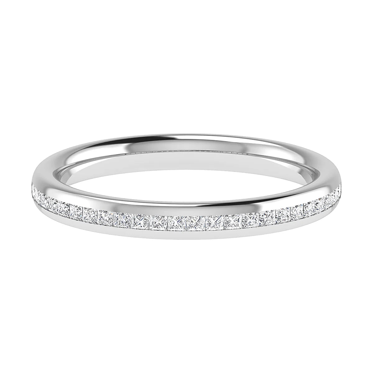 2.30mm Princess Channel Set 50% - Lab-grown Diamond | Platinum
