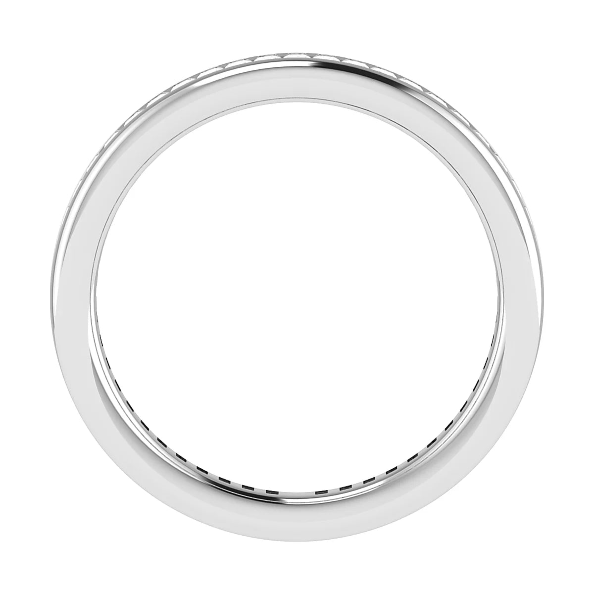 2.30mm Princess Channel Set 100% - Lab-grown Diamond | 18K White Gold
