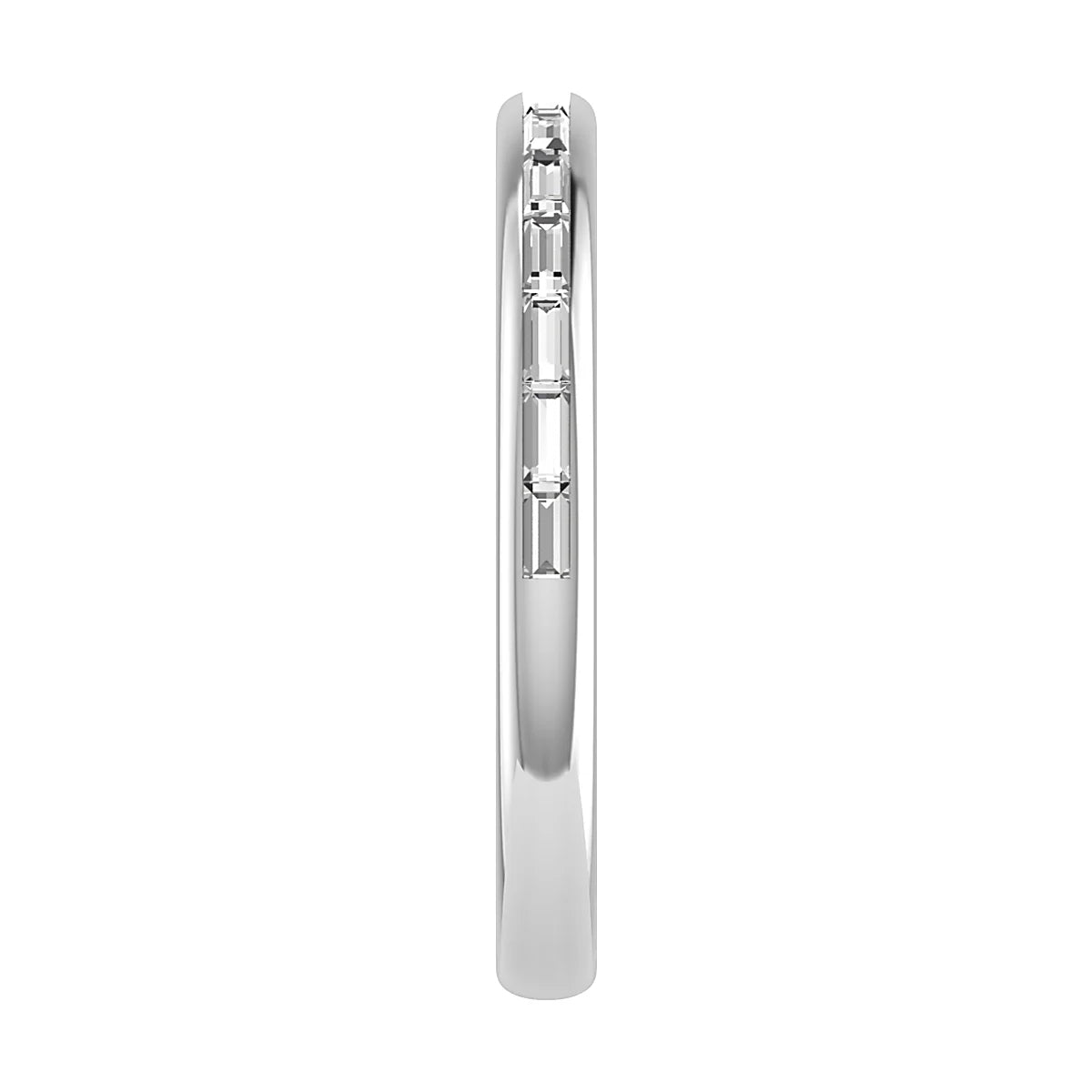 2.50mm Landscape Baguette Channel Set 50% - Lab-grown Diamond | Platinum