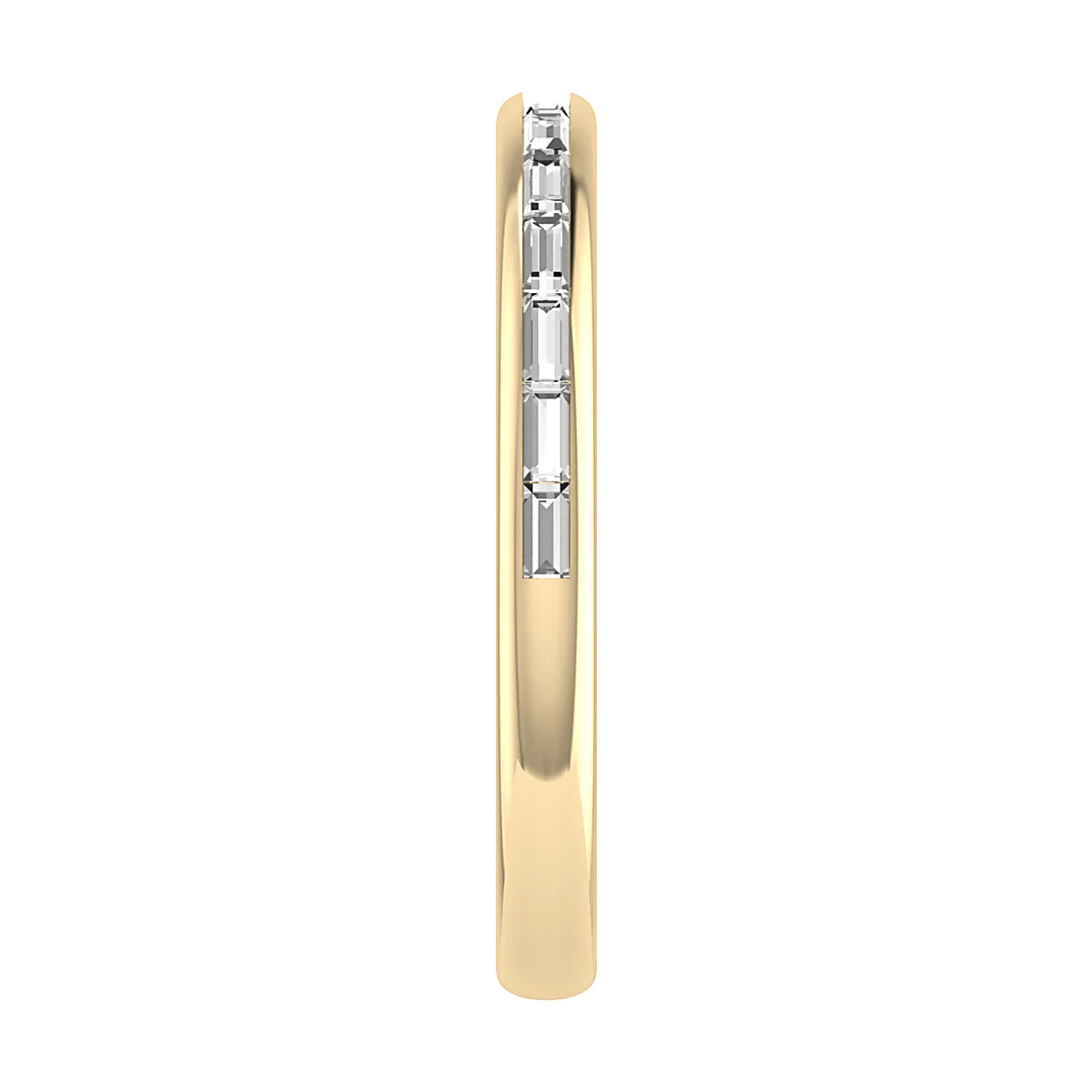 2.50mm Landscape Baguette Channel Set 50% - Lab-grown Diamond | 18K Yellow Gold