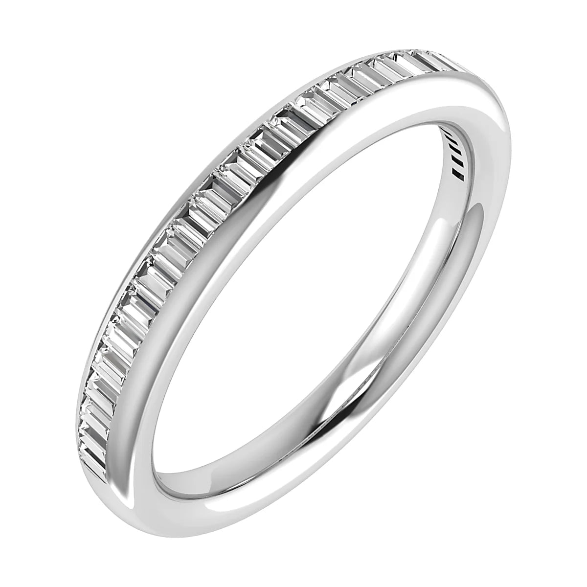 2.50mm Portait Baguette Channel Set 50% - Lab-grown Diamond | Platinum
