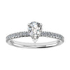 Pear 18K Rose Gold Lab Grown Diamond Set Shoulders (Hidden Halo)