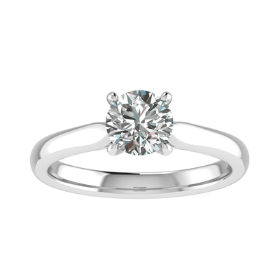 Round Platinum Lab Grown Diamond Solitaire